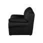Fauteuil 1 place en 100% tout cuir italien vachette OSATIS, couleur noir