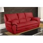 Canapé 3 places convertible en 100% tout cuir italien vachette OSIRIS, couleur rouge foncé Canapé 3 places convertible en 100% tout cuir italien vachette OSIRIS, couleur rouge foncé