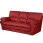 Canapé 3 places convertible en 100% tout cuir italien vachette OSIRIS, couleur rouge foncé Canapé 3 places convertible en 100% tout cuir italien vachette OSIRIS, couleur rouge foncé