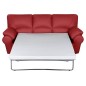 Canapé 3 places convertible en 100% tout cuir italien vachette OSIRIS, couleur rouge foncé Canapé 3 places convertible en 100% tout cuir italien vachette OSIRIS, couleur rouge foncé