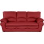 Canapé 3 places convertible en 100% tout cuir italien vachette OSIRIS, couleur rouge foncé Canapé 3 places convertible en 100% tout cuir italien vachette OSIRIS, couleur rouge foncé