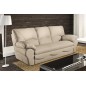 Canapé 3 places convertible en 100% tout cuir italien vachette OSIRIS, couleur beige Canapé 3 places convertible en 100% tout cuir italien vachette OSIRIS, couleur beige