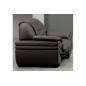 Fauteuil 1 place en cuir italien BENSON, gris foncé. Fauteuil 1 place en cuir italien BENSON, gris foncé.