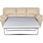 Canapé 3 places convertible en 100% tout cuir italien vachette OSIRIS, couleur beige Canapé 3 places convertible en 100% tout cuir italien vachette OSIRIS, couleur beige