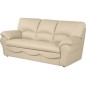Canapé 3 places convertible en 100% tout cuir italien vachette OSIRIS, couleur beige Canapé 3 places convertible en 100% tout cuir italien vachette OSIRIS, couleur beige