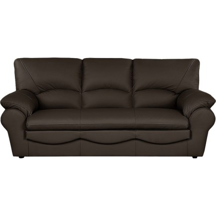 Canapé 3 places convertible en 100% tout cuir italien vachette OSIRIS, couleur chocolat