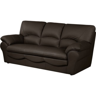 Canapé 3 places convertible en 100% tout cuir italien vachette OSIRIS, couleur chocolat