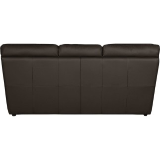 Canapé 3 places convertible en 100% tout cuir italien vachette OSIRIS, couleur chocolat