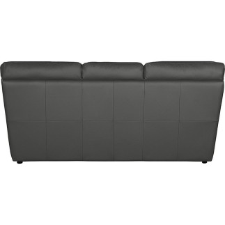 Canapé 3 places convertible en 100% tout cuir italien vachette OSIRIS, couleur gris foncé
