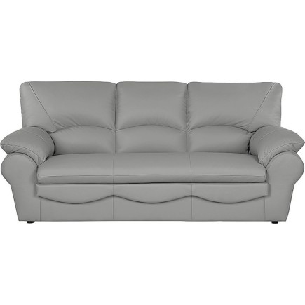 Canapé 3 places convertible en 100% tout cuir italien vachette OSIRIS, couleur gris clair