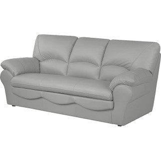 Canapé 3 places convertible en 100% tout cuir italien vachette OSIRIS, couleur gris clair