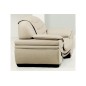 Fauteuil 1 place en cuir italien BENSON, écru. Fauteuil 1 place en cuir italien BENSON, écru.