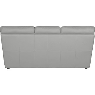 Canapé 3 places convertible en 100% tout cuir italien vachette OSIRIS, couleur gris clair