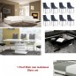 1ER paiement commande Canapé d'angle cuir italien 6 places belino, blanc, droit, Table manger extensible léo vernis blanc 160à22