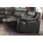 Canapé d'angle relax et convertible en cuir épais de luxe italien avec relax électrique, 8 places BOSINI, anthracite, angle droi Canapé d'angle relax et convertible en cuir épais de luxe italien avec relax électrique, 8 places BOSINI, anthracite, angle droi