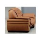 Fauteuil 1 place en cuir italien BENSON, marron. Fauteuil 1 place en cuir italien BENSON, marron.