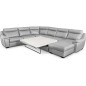 - Canapé d'angle relax et convertible en cuir épais de luxe italien avec relax électrique, 8 places BOSINI, gris, angle gauche - Canapé d'angle relax et convertible en cuir épais de luxe italien avec relax électrique, 8 places BOSINI, gris, angle gauche