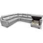 - Canapé d'angle relax et convertible en cuir épais de luxe italien avec relax électrique, 8 places BOSINI, gris, angle gauche - Canapé d'angle relax et convertible en cuir épais de luxe italien avec relax électrique, 8 places BOSINI, gris, angle gauche