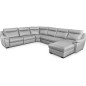 - Canapé d'angle relax et convertible en cuir épais de luxe italien avec relax électrique, 8 places BOSINI, gris, angle gauche - Canapé d'angle relax et convertible en cuir épais de luxe italien avec relax électrique, 8 places BOSINI, gris, angle gauche
