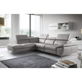 2eme paiement solde de la commande : Canapé d'angle relax en 100% tout cuir épais de luxe italien avec relax électrique, 5/6 pla