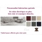 1ère partie de paiement: Canapé d'angle avec 3 relax électriques en cuir de buffle italien de luxe, 8 places MONACO, fabrication