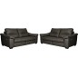 Ensemble de 2 canapés 3 places en 100% tout cuir épais italien vachette HAMBOURG, couleur anthracite Ensemble de 2 canapés 3 places en 100% tout cuir épais italien vachette HAMBOURG, couleur anthracite