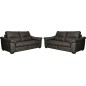 Ensemble de 2 canapés 3 places en 100% tout cuir épais italien vachette HAMBOURG, couleur anthracite Ensemble de 2 canapés 3 places en 100% tout cuir épais italien vachette HAMBOURG, couleur anthracite