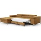 - Canapé d'angle convertible en tissu velours luxe 5 places, RICHARD, couleur moutarde, angle gauche - Canapé d'angle convertible en tissu velours luxe 5 places, RICHARD, couleur moutarde, angle gauche