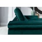 Canapé d'angle convertible en tissu velours luxe 5 places, RICHARD, vert, angle droit