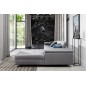 Canapé d'angle convertible en tissu velours luxe 5 places, RICHARD, gris, angle droit Canapé d'angle convertible en tissu velours luxe 5 places, RICHARD, gris, angle droit