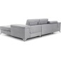 Canapé d'angle convertible en tissu velours luxe 5 places, RICHARD, gris, angle droit Canapé d'angle convertible en tissu velours luxe 5 places, RICHARD, gris, angle droit