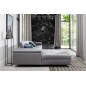 Canapé d'angle convertible en tissu velours luxe 5 places, RICHARD, gris, angle gauche Canapé d'angle convertible en tissu velours luxe 5 places, RICHARD, gris, angle gauche