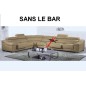 Canapé d'angle en cuir buffle italien de luxe 7 places londres beige, angle gauche, canapé personnalisé sur mesure sans le bar, Canapé d'angle en cuir buffle italien de luxe 7 places londres beige, angle gauche, canapé personnalisé sur mesure sans le bar,