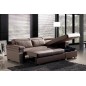 Canapé d'angle convertible cuir buffle italien 5 places, ALLURE, moka, angle droit Canapé d'angle convertible cuir buffle italien 5 places, ALLURE, moka, angle droit