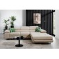 Canapé d'angle convertible ARMEL en tissu luxe 5 places, beige, avec coffre, angle droit (vu de face) Canapé d'angle convertible ARMEL en tissu luxe 5 places, beige, avec coffre, angle droit (vu de face)