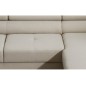 Canapé d'angle convertible ARMEL en tissu luxe 5 places, beige, avec coffre, angle droit (vu de face) Canapé d'angle convertible ARMEL en tissu luxe 5 places, beige, avec coffre, angle droit (vu de face)