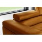 - Canapé d'angle convertible ARMEL en tissu velours luxe 5 places, couleur cuivre, avec coffre, angle gauche (vu de face) - Canapé d'angle convertible ARMEL en tissu velours luxe 5 places, couleur cuivre, avec coffre, angle gauche (vu de face)