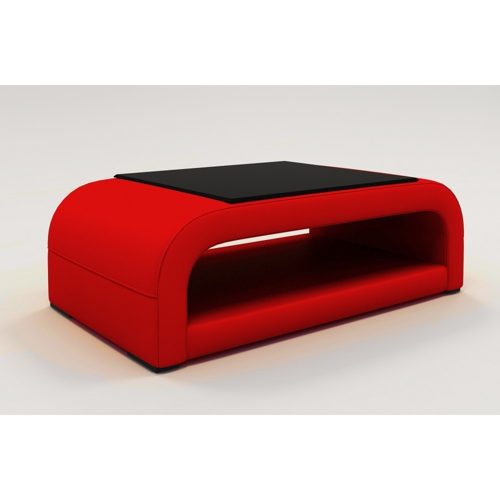 Table basse design JERSEY, rouge, 130×70×41 cm Table basse design JERSEY, rouge, 130×70×41 cm