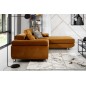 Canapé d'angle convertible ARMEL en tissu velours luxe 5 places, couleur cuivre, avec coffre, angle droit (vu de face) Canapé d'angle convertible ARMEL en tissu velours luxe 5 places, couleur cuivre, avec coffre, angle droit (vu de face)