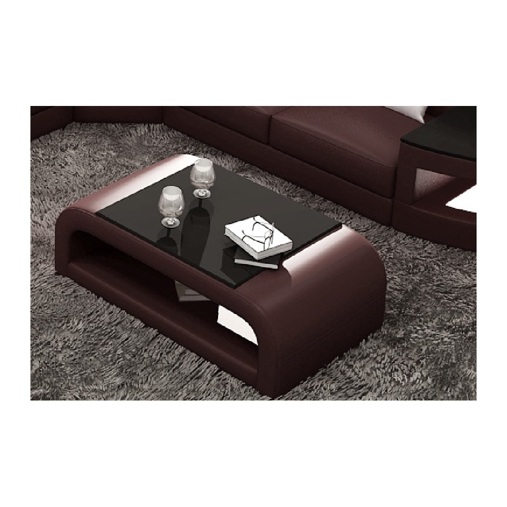Table basse design JERSEY, chocolat, 130×70×41 cm Table basse design JERSEY, chocolat, 130×70×41 cm