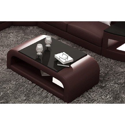Table basse design JERSEY, chocolat