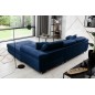 Canapé d'angle convertible ARMEL en tissu velours luxe 5 places, couleur bleu foncé, avec coffre, angle droit (vu de face) Canapé d'angle convertible ARMEL en tissu velours luxe 5 places, couleur bleu foncé, avec coffre, angle droit (vu de face)