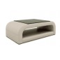 Table basse design JERSEY, écru, 130×70×41 cm Table basse design JERSEY, écru, 130×70×41 cm