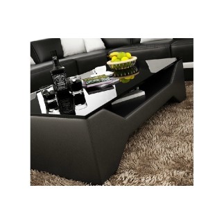 Table basse design COSY, noire, 120×70×42 cm