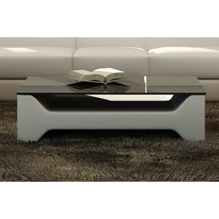 Table basse design COSY, blanche, 120×70×42 cm
