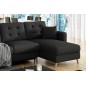 Canapé d'angle convertible ASSIA en tissu de qualité 5 places, gris foncé, angle droit (vu de face) Canapé d'angle convertible ASSIA en tissu de qualité 5 places, gris foncé, angle droit (vu de face)
