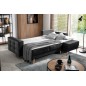 Canapé d'angle convertible ASSIA en tissu de qualité 5 places, gris foncé, angle droit (vu de face) Canapé d'angle convertible ASSIA en tissu de qualité 5 places, gris foncé, angle droit (vu de face)