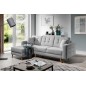 Canapé d'angle convertible ASSIA - en tissu de qualité 5 places, gris, angle gauche (vu de face) Canapé d'angle convertible ASSIA - en tissu de qualité 5 places, gris, angle gauche (vu de face)