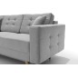 Canapé d'angle convertible ASSIA - en tissu de qualité 5 places, gris, angle gauche (vu de face) Canapé d'angle convertible ASSIA - en tissu de qualité 5 places, gris, angle gauche (vu de face)