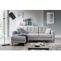 Canapé d'angle convertible ASSIA - en tissu de qualité 5 places, gris, angle gauche (vu de face) Canapé d'angle convertible ASSIA - en tissu de qualité 5 places, gris, angle gauche (vu de face)